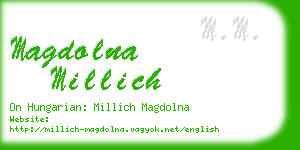 magdolna millich business card